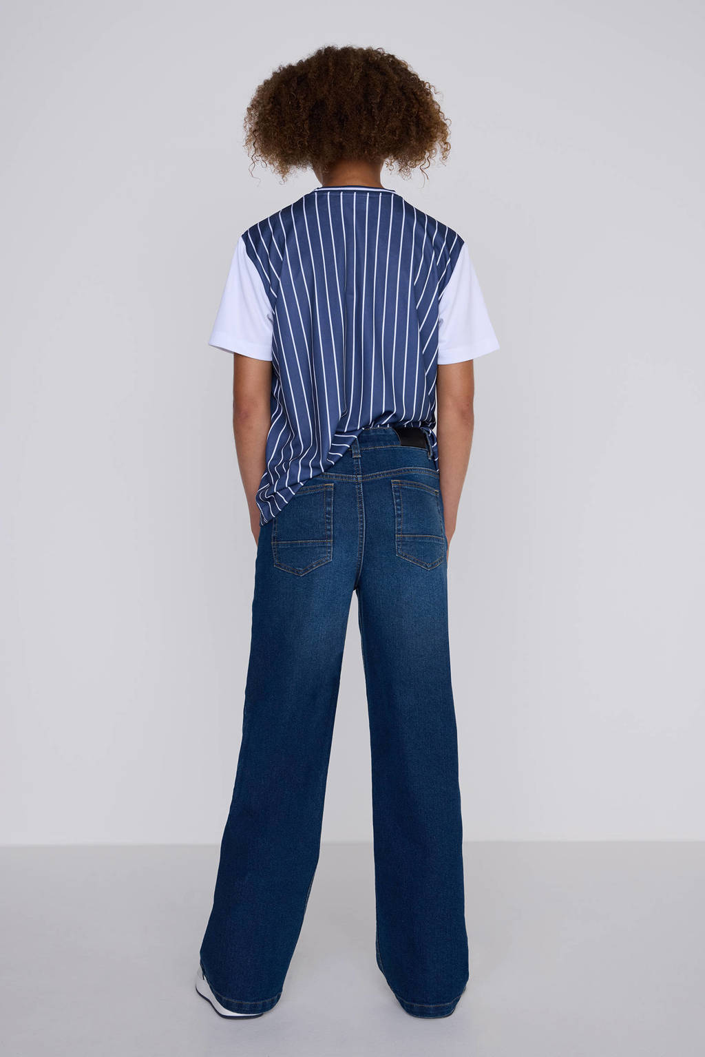 Coolcat Wide Leg Jeans Dominique Donker Blauw