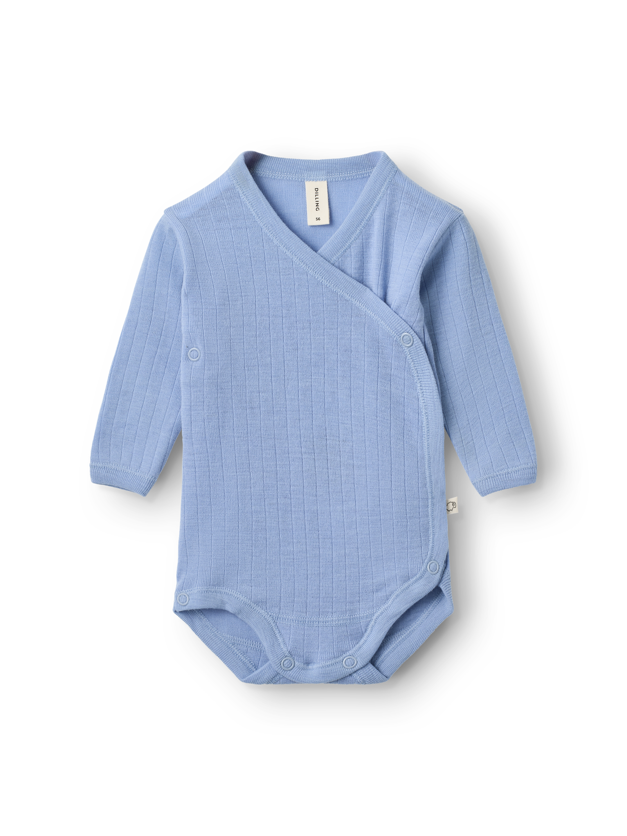 Overslagromper met lange mouw van merinowol voor baby's