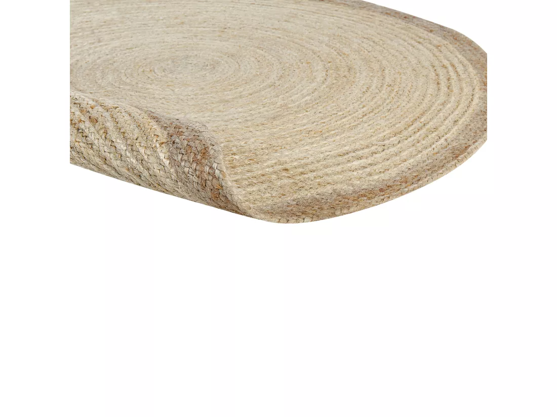 Tapis rond en jute ⌀ 120 cm beige clair MENEMEN