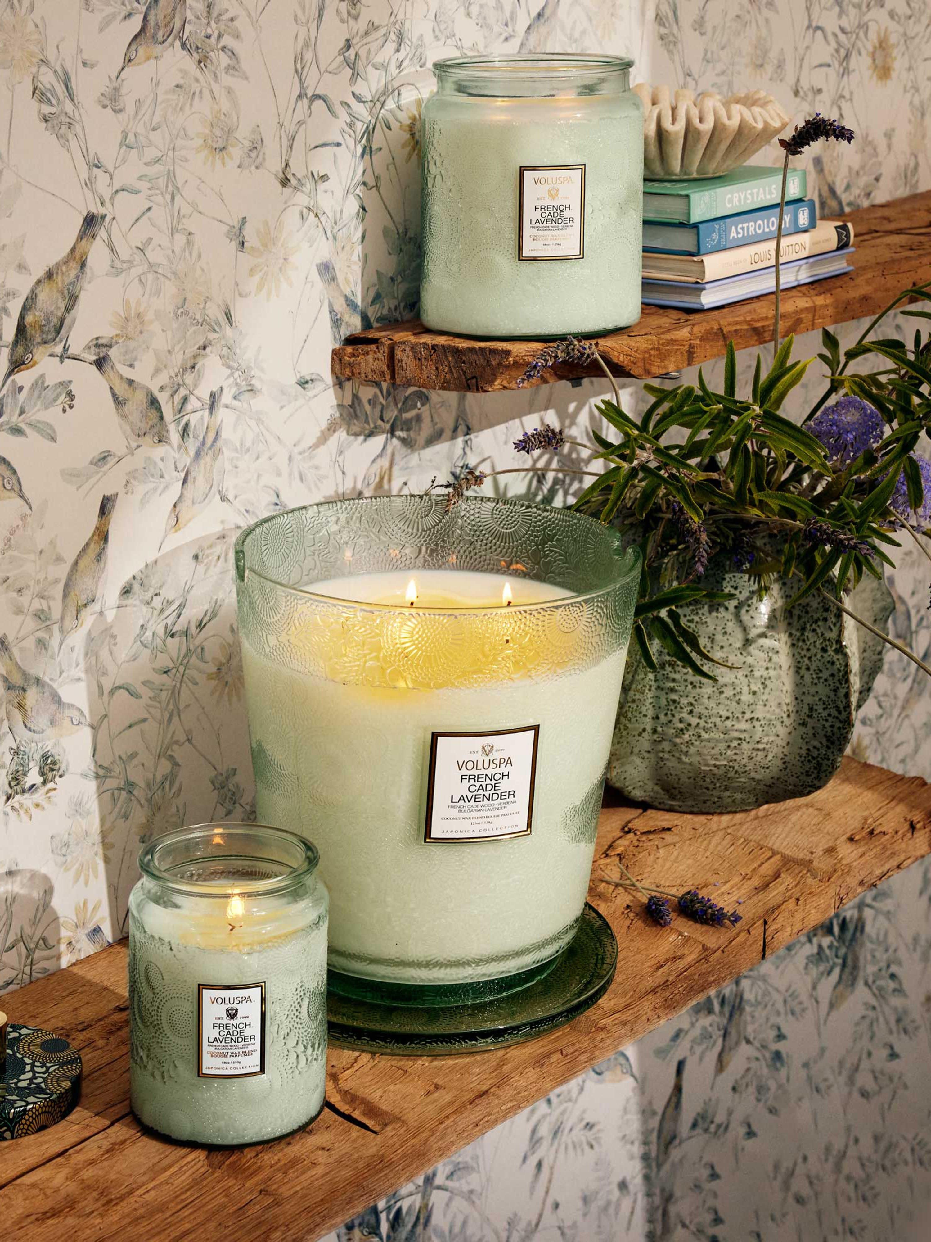Handgemaakte geurkaars Japonica Collection (cade hout, verbena & lavendel)