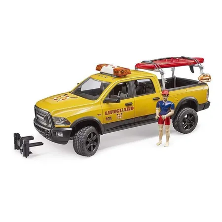 BRUDER® RAM 2500 Power Wagon Life Guard mit Figur, Stand Up Paddle und Light & Sound Modul