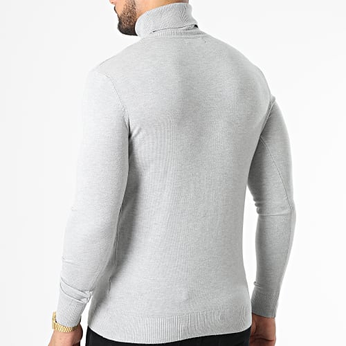 Pull Col Roulé LD-690018 Gris Chiné