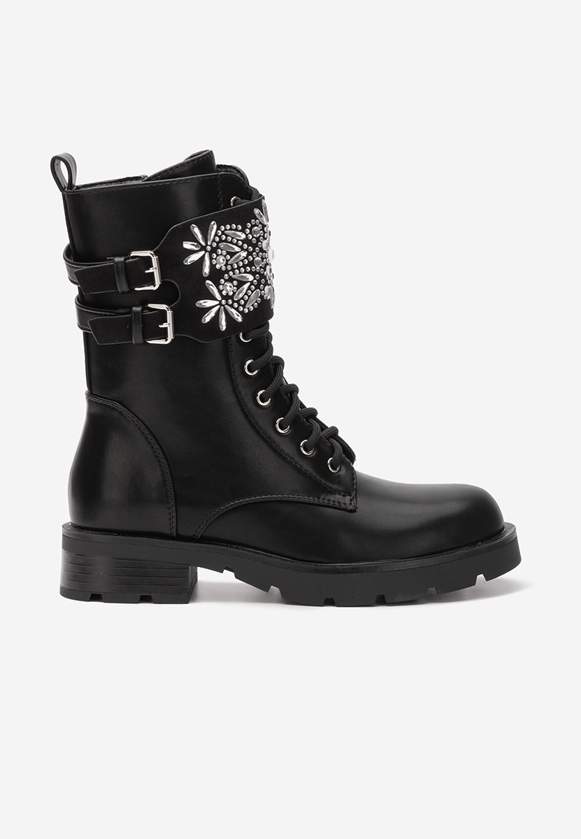Bottines à lacets femme noirs Meghann V2