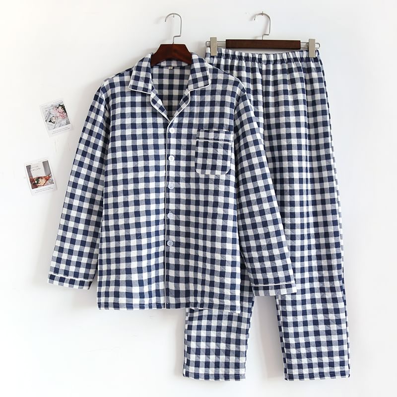 Dogini - Bijpassende geruite pyjamaset voor koppels