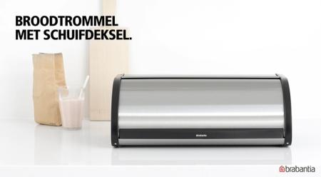 Broodtrommel met schuifdeksel 312601 - Brilliant Steel