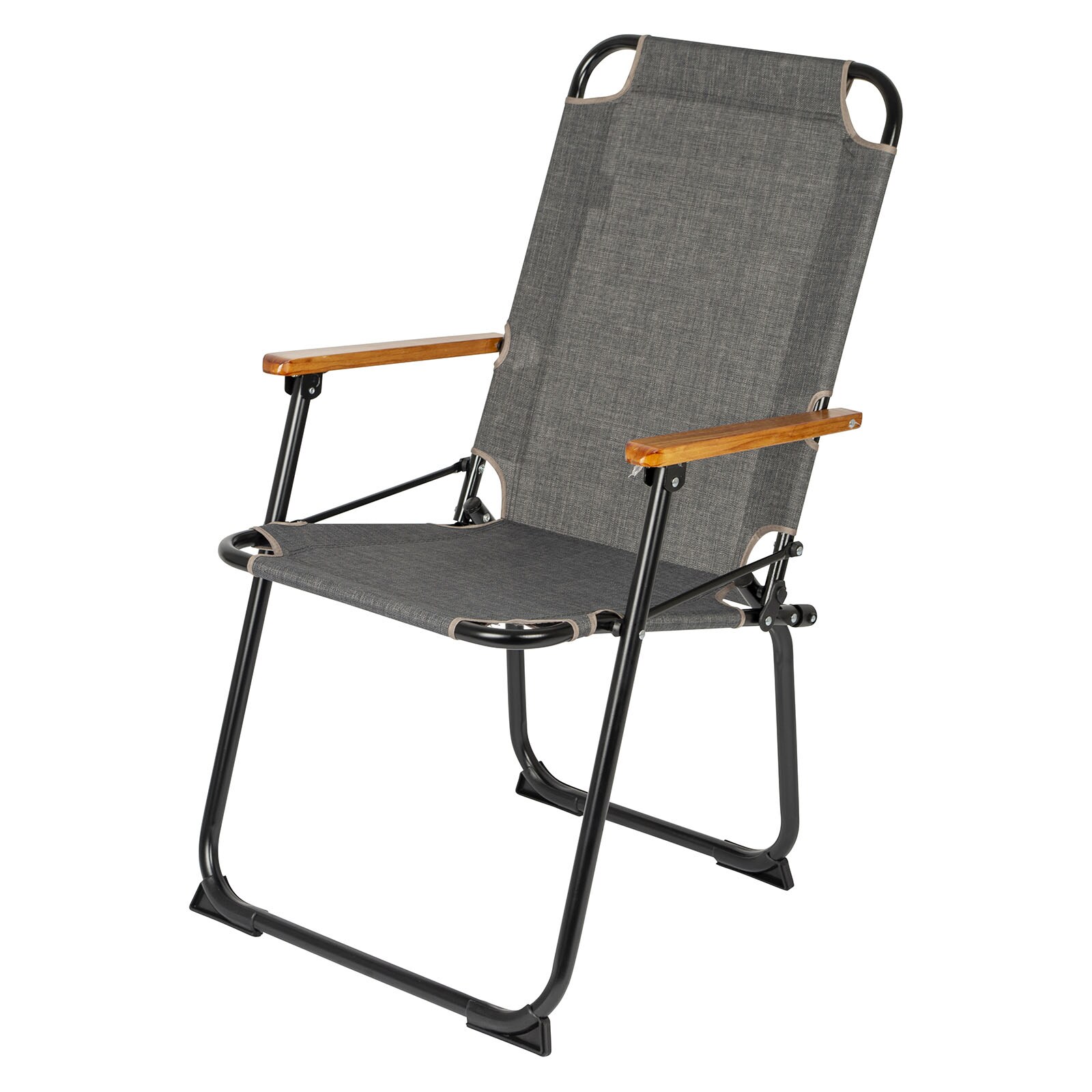 BO-CAMP Klappstuhl Brixton - Camping Stuhl Angel Klappsessel Alu faltbar 100 kg Farbe: Grau