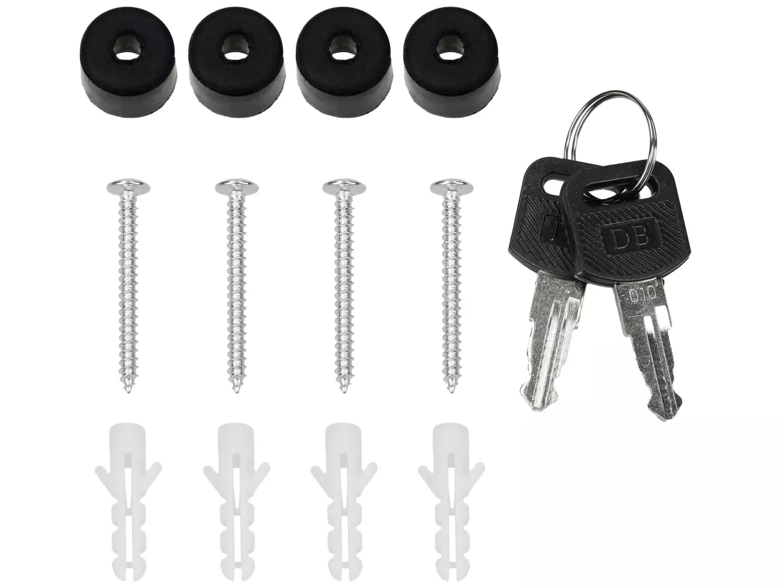 Boîte aux lettres murale anthracite noir avec 2 clés 11x37x26,5 cm ML-DESIGN