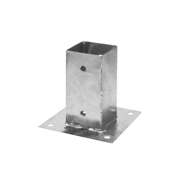 Paalhouder met plaat verzinkt 9 x 9 cm