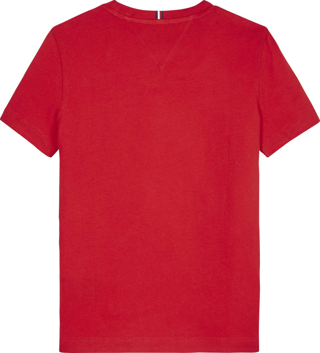 Tommy Hilfiger unisex T-shirt van katoen rood