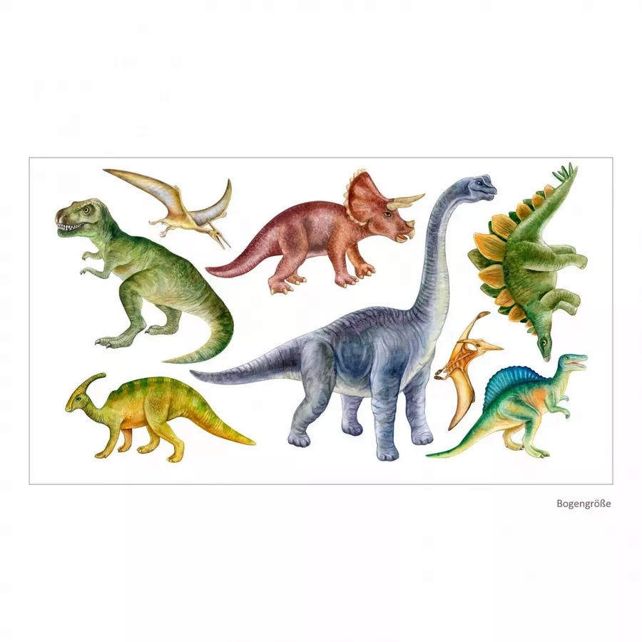 Nikima Wandtattoo 234 Wandtattoo Dinosaurier bunt