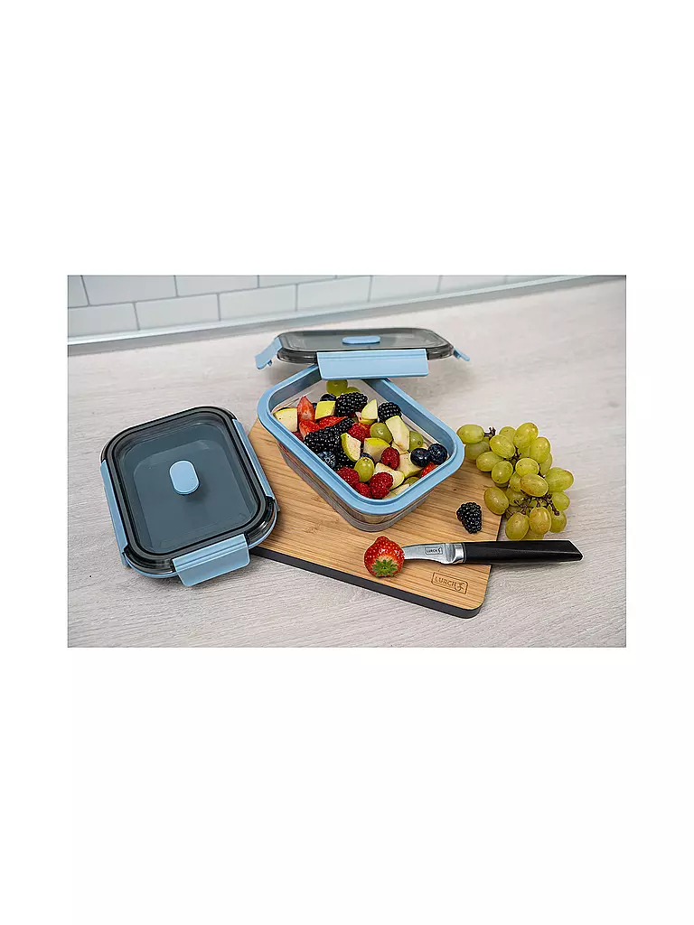 LURCH Frischhaltebox Silikon 0,8l Frozen-Blue  hellblau