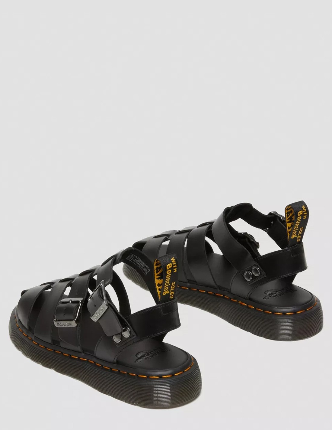 dr martens Sandales Femme Garin Cuir Noir