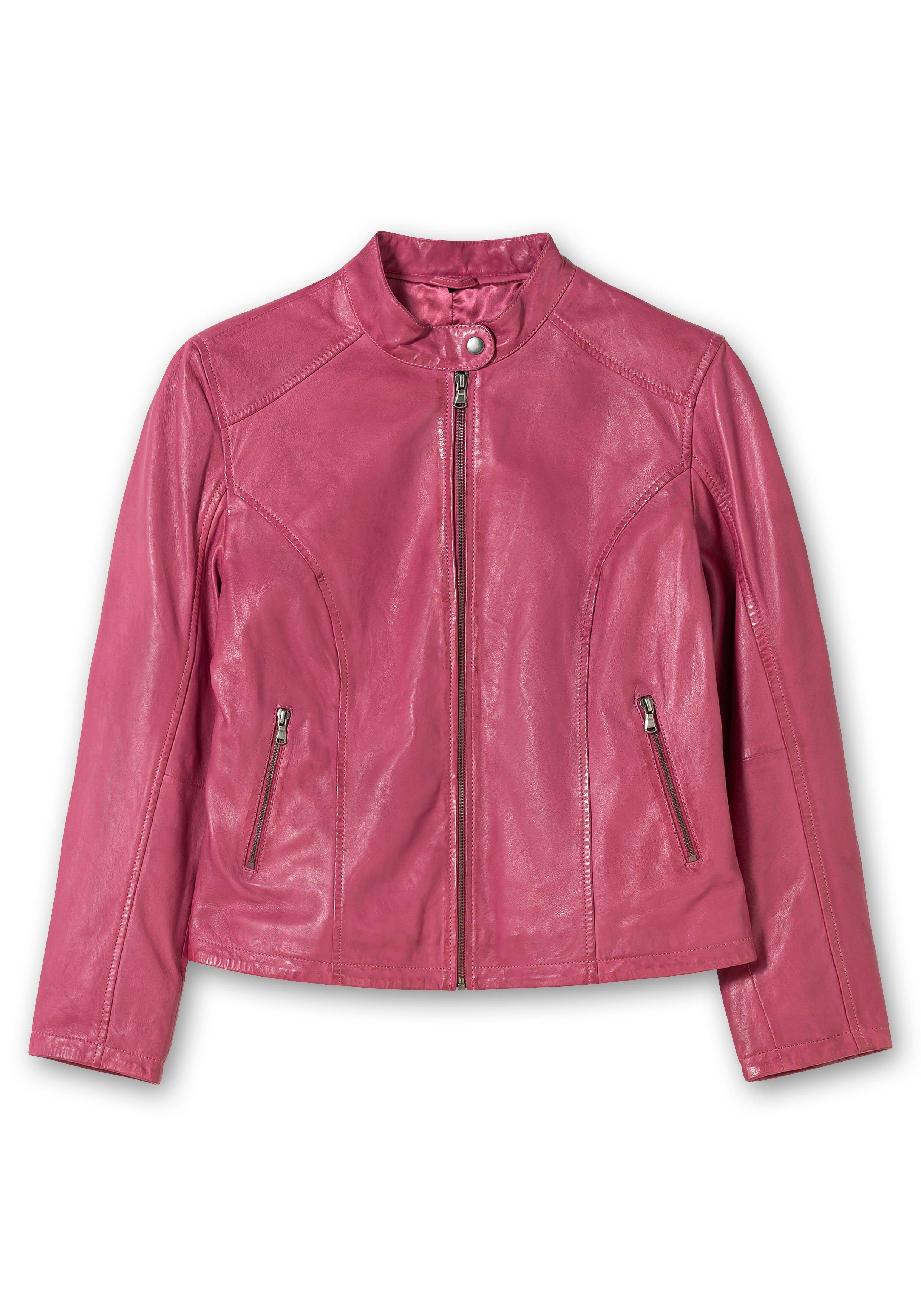 Lederjacke aus Lammnappa, mit Stehkragen