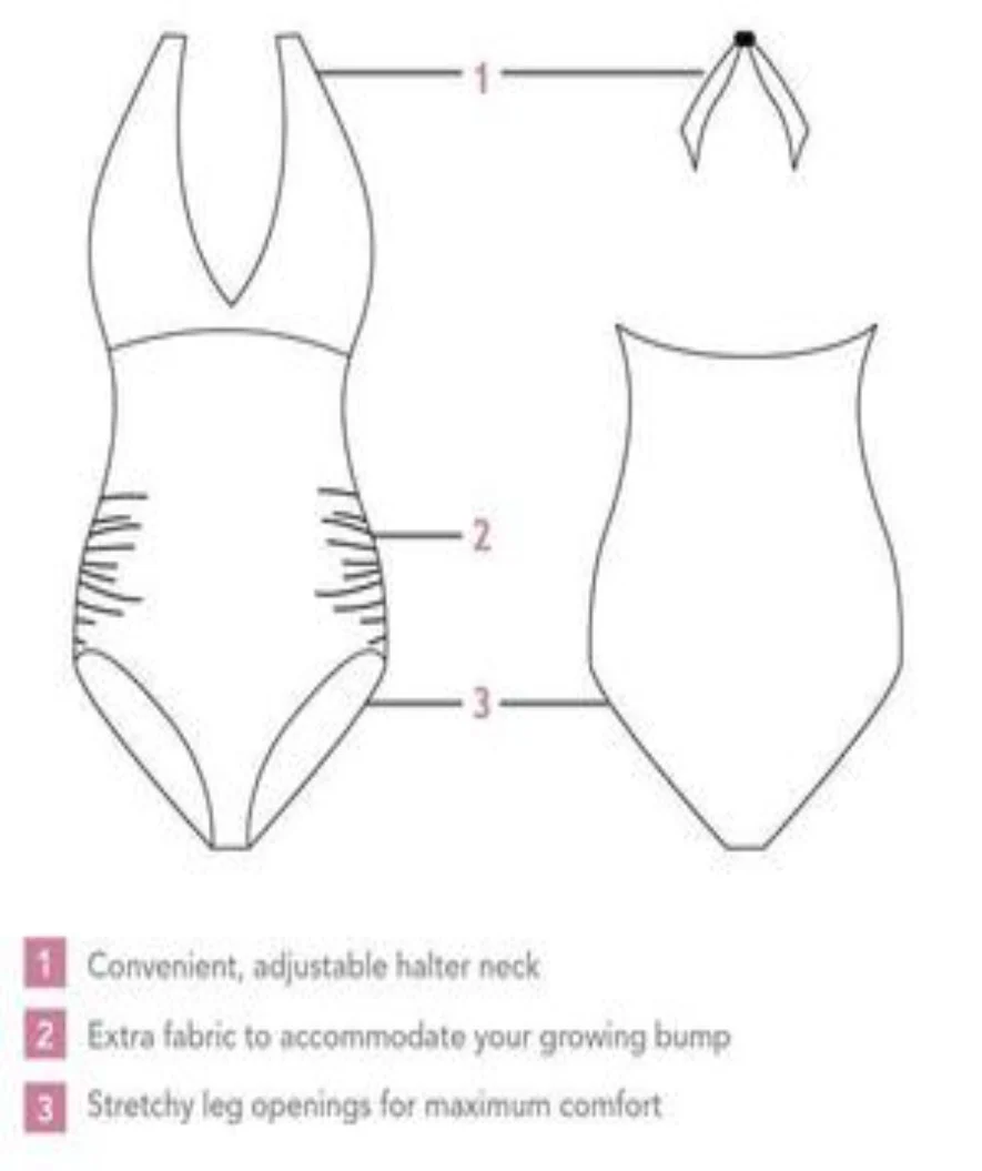 Mirou gravid badedragt - 950s - Sort
