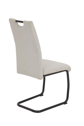 Stuhl NEREA Webstoff Cord beige/Schwinggestell schwarz