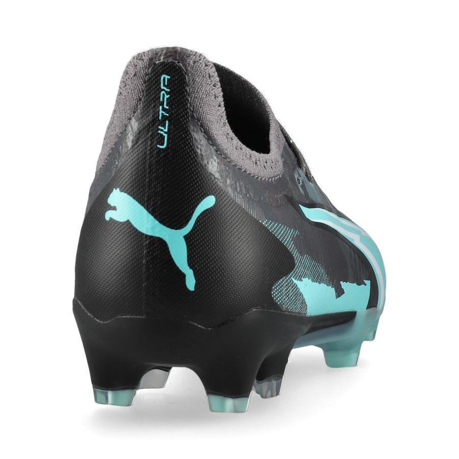 PUMA Ultra Ultimate FG/AG Rush - Strong Gray/Blanc/Turquoise ÉDITION LIMITÉE