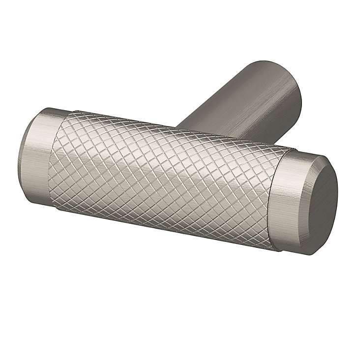 Bouton de meuble GoodHome Irus gris Ø4cm x l.1.2cm x h.3.5cm x p.3.5cm