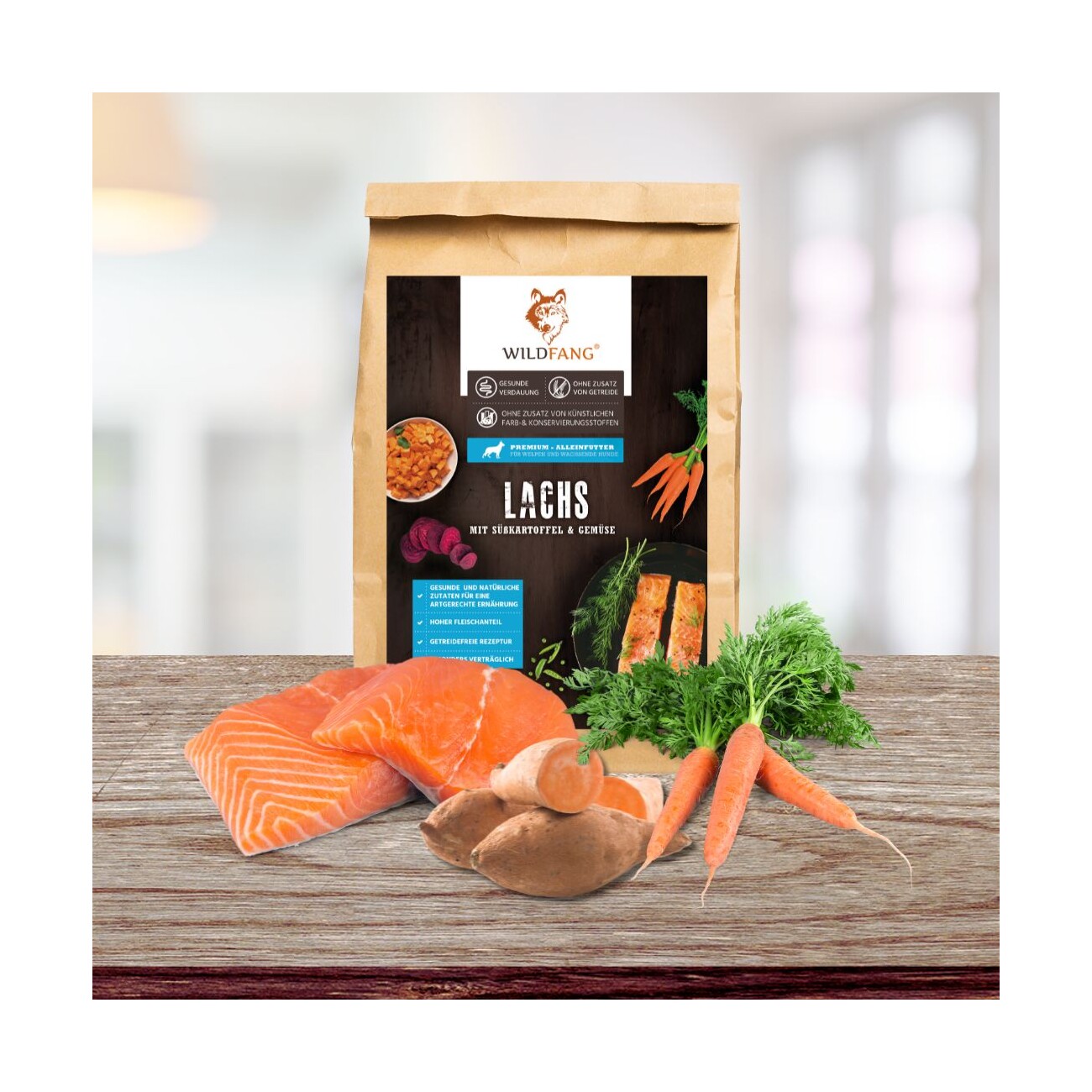 Wildfang ® Junior Trockenfutter mit Lachs 2 kg