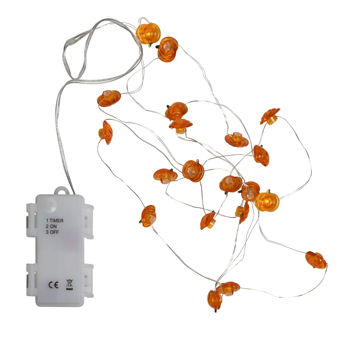 Halloweenpynt Lyslenke Gresskar LED-lys Lengde 200 cm