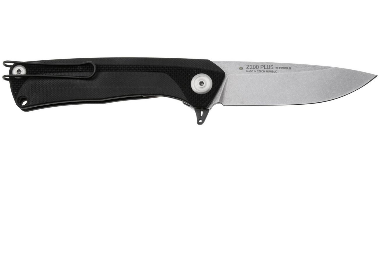 ANV Z200 PLUS-001, Stonewashed Sleipner, Black G10 zakmes