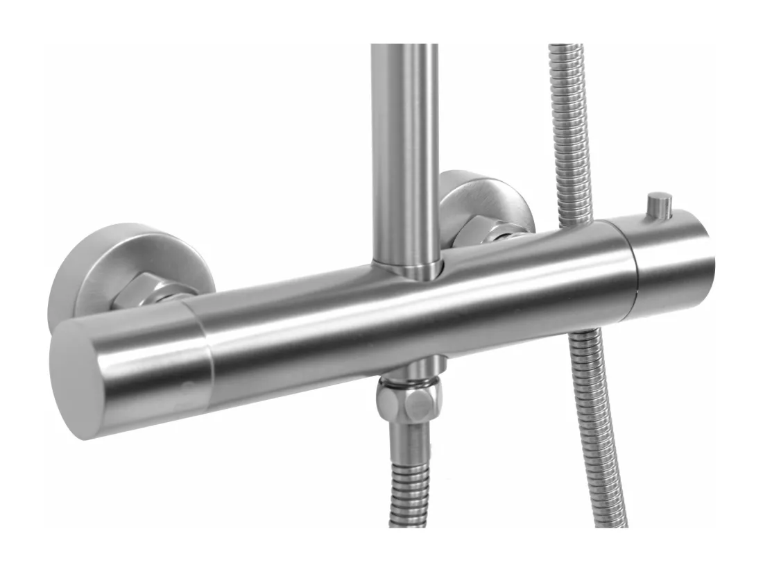 Kit De Douche Avec Thermostat Rea Vincent Termostat Brush Nickel