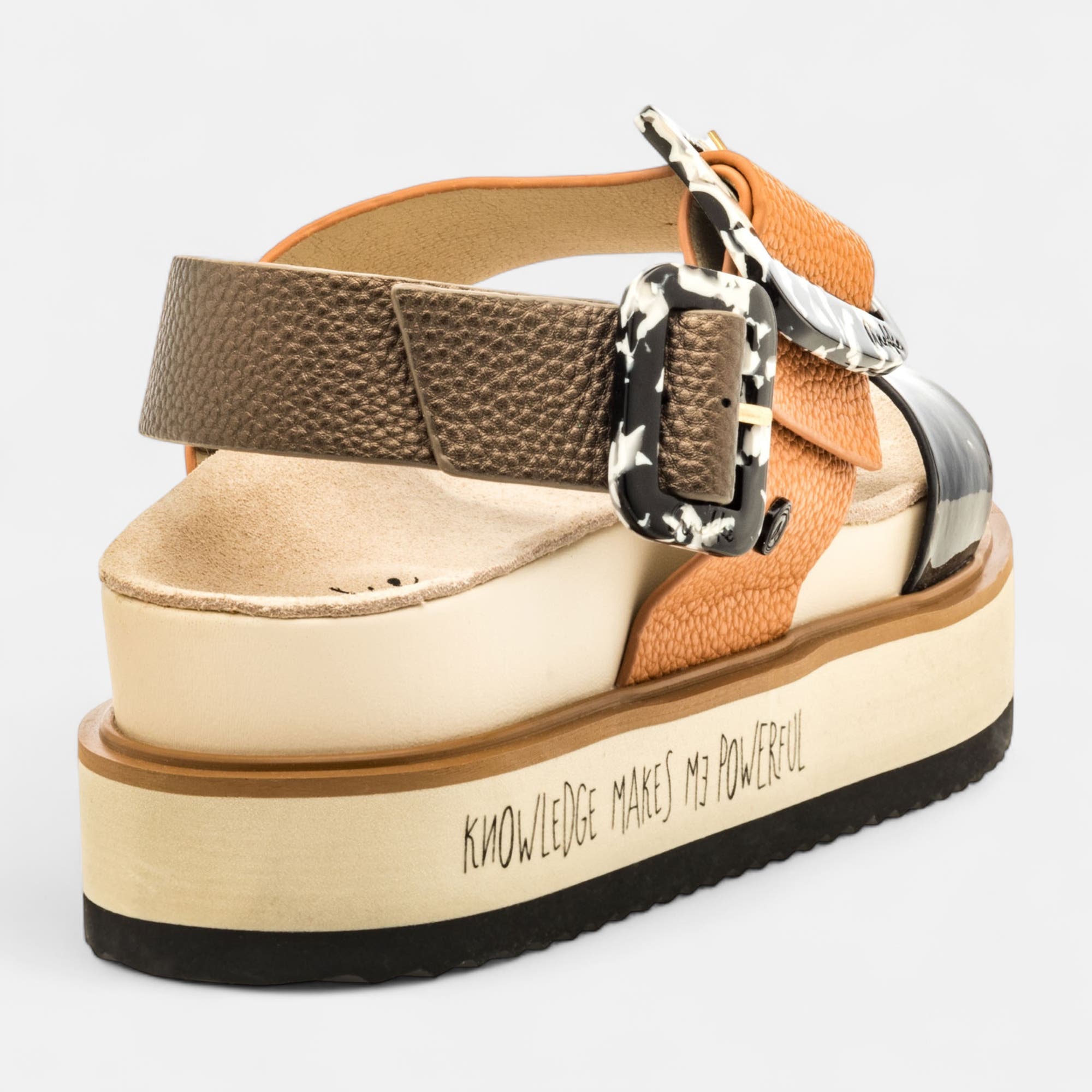 Sandales à talon compensé Femme noir