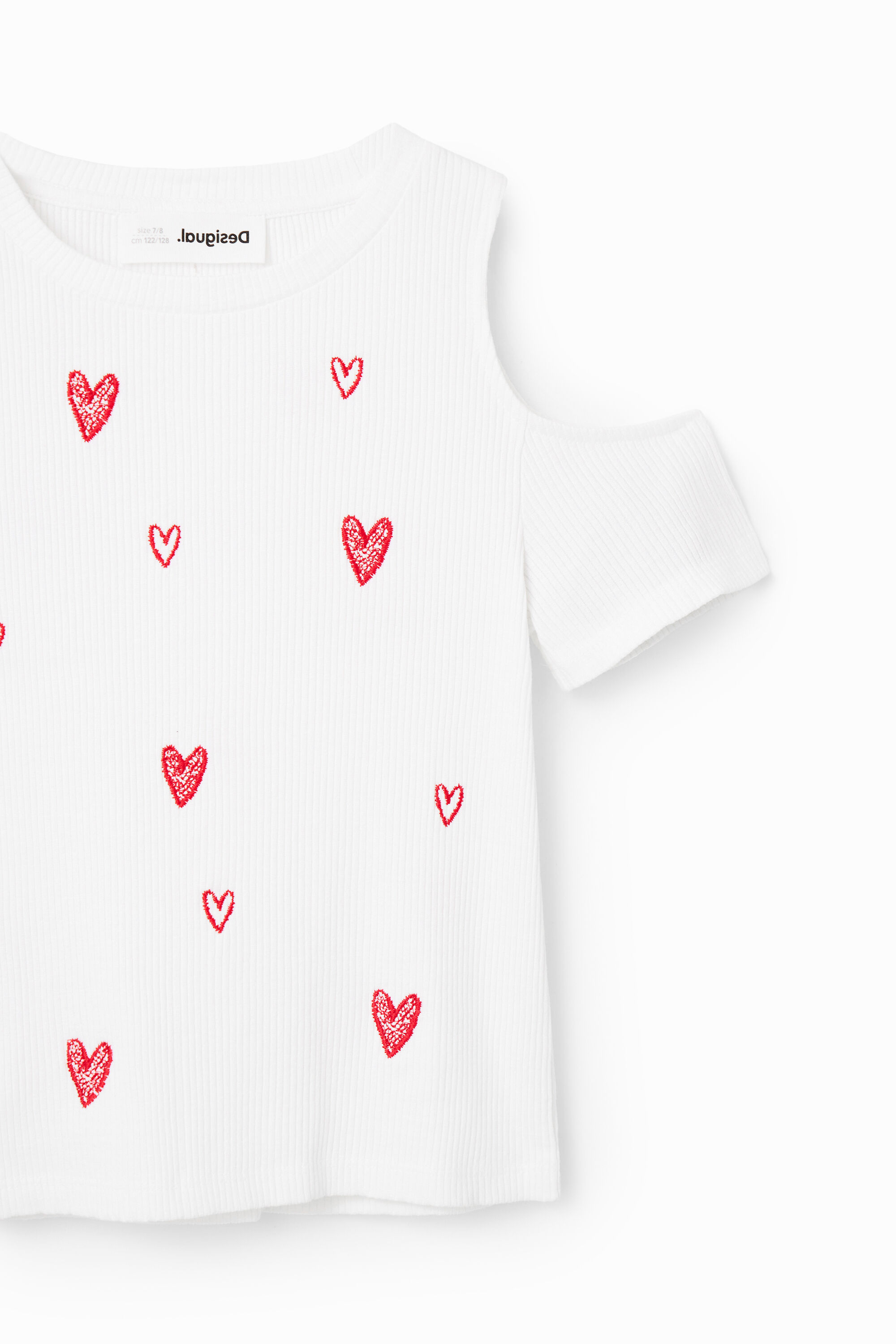T-shirt découpe cœurs