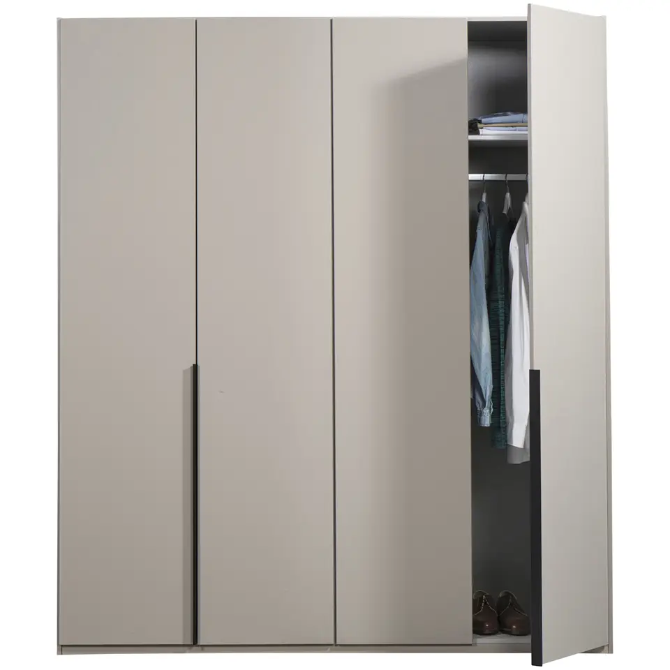 Kledingkast Milaan 4-deurs - greige - 208x180x58 cm