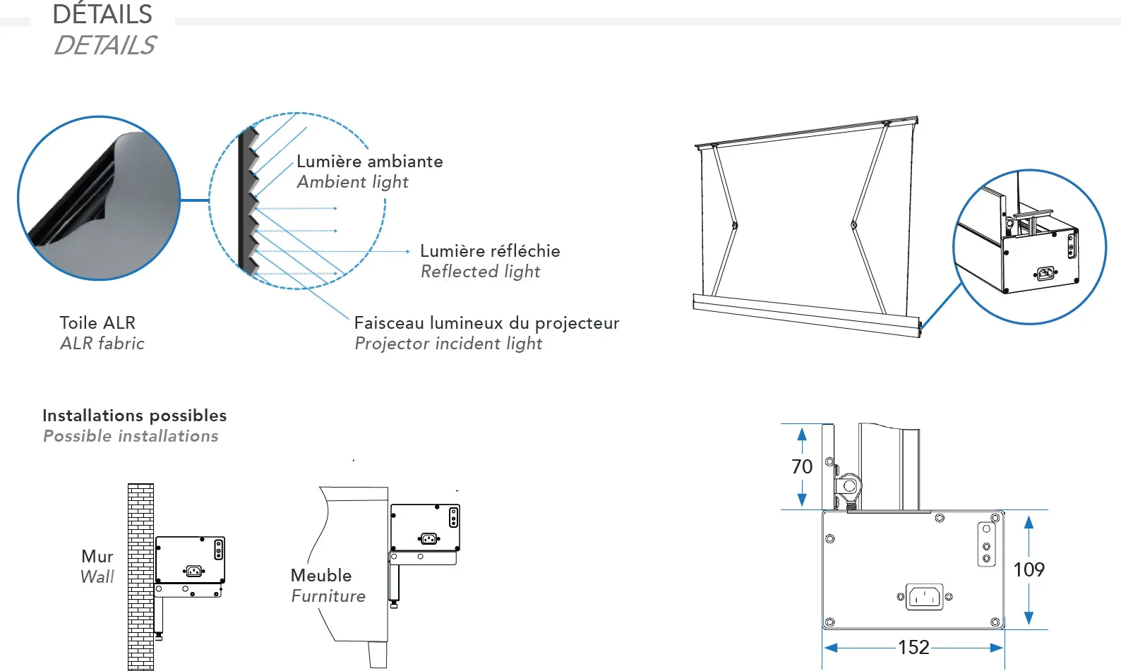 Lumene Eden Extra Bright LT 240C Écrans de projection électriques