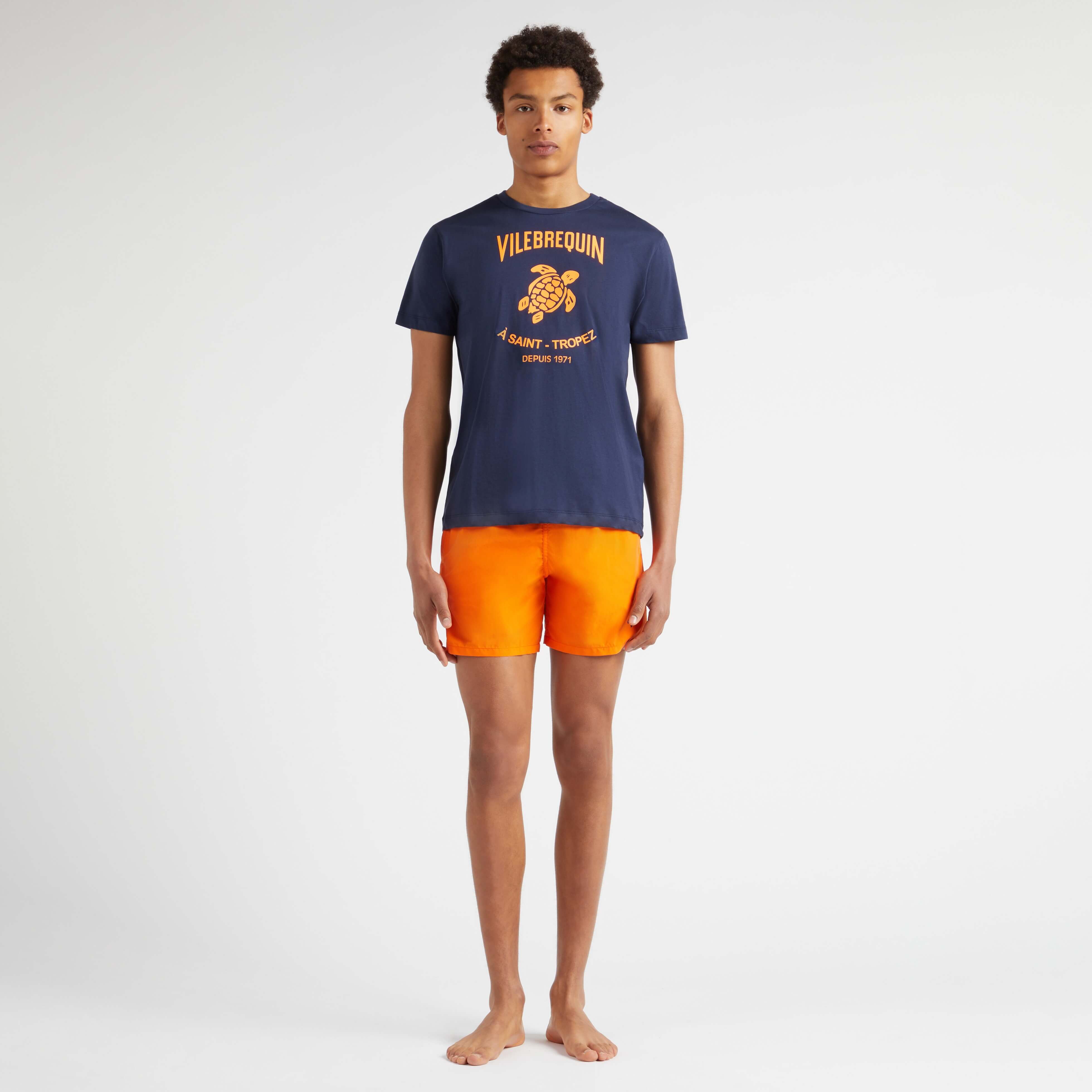 T-shirt Coton Homme Logo Texture Gomme