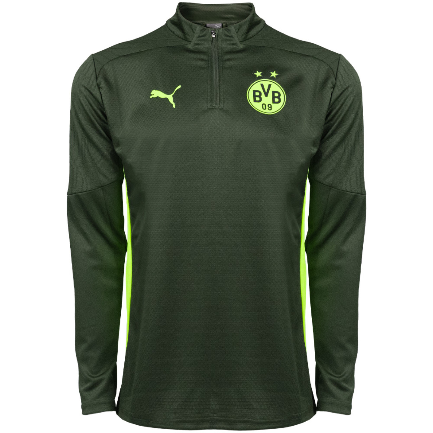 PUMA Borussia Dortmund Trainingspak 1/4-Zip 2024-2025 Groen Geel