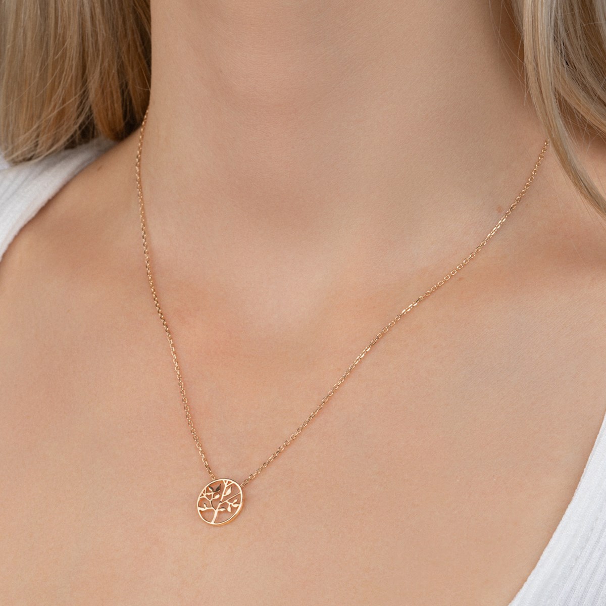 Collier Brillaxis arbre de vie doré