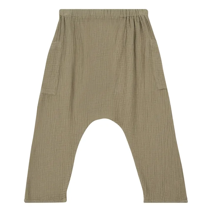 The Simple Folk Sarouel Gaze de Coton Bio | Sauge