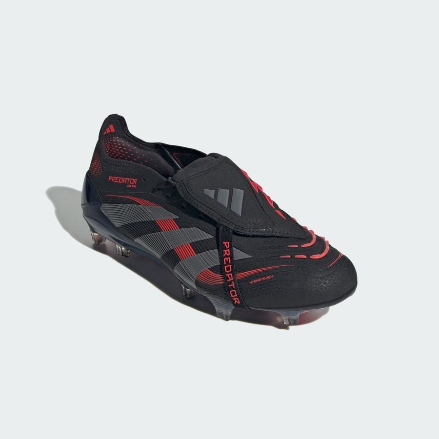 adidas Predator Elite Fold-over Tongue FG Stealth Victory - Noir/Gris/Lucid Red