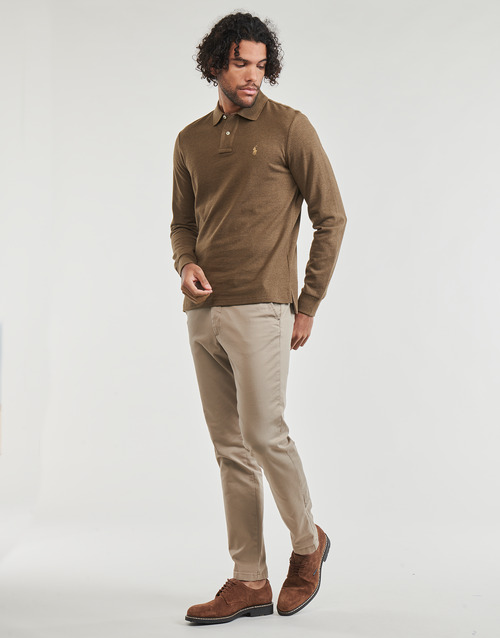 Polo Ralph Lauren - POLO AJUSTE DROIT EN COTON BASIC MESH Marrón / China / Cedar / Heather