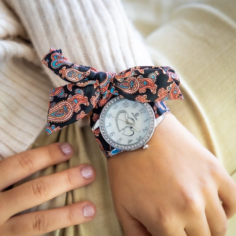 Montre Femme CHTIME bracelet Tissu Noir