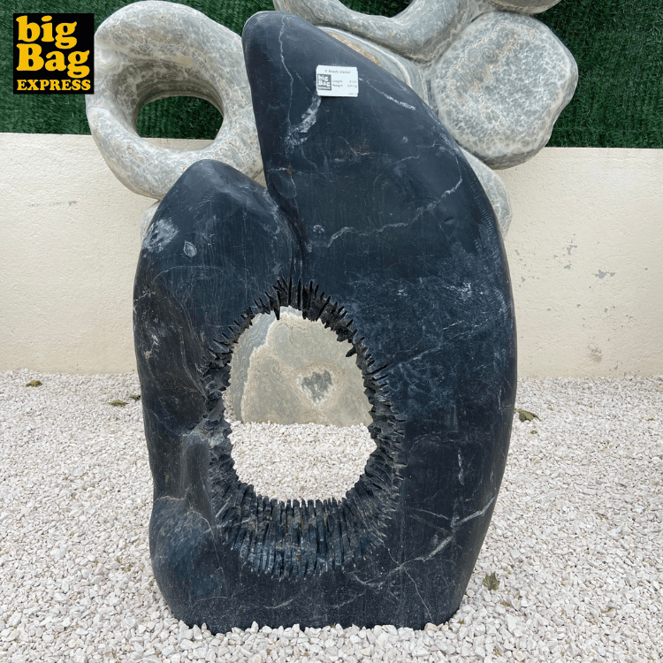 Sculpture de Jardin en Marbre Charcoal Black Beauty Istanbul 234kg