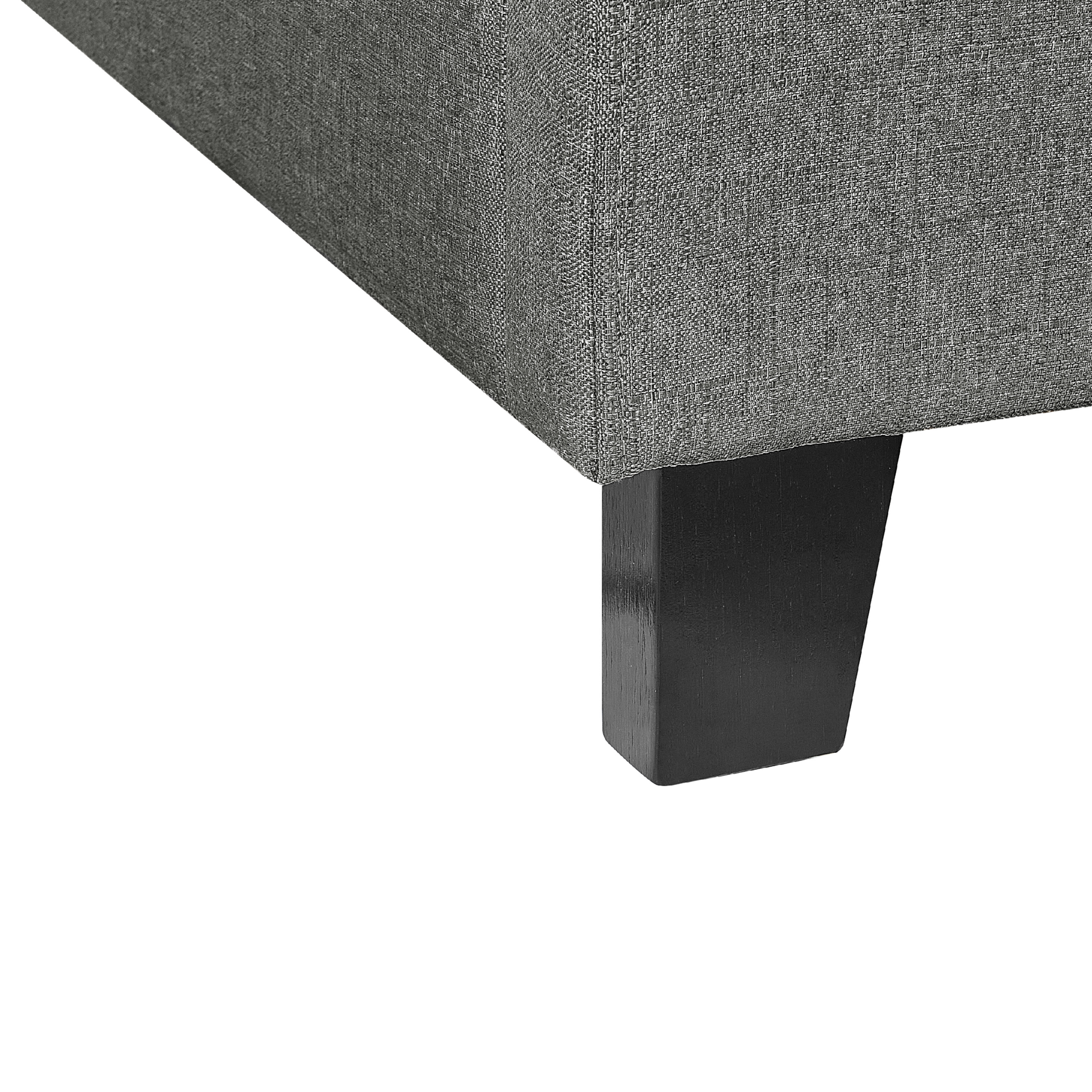Beliani - ROANNE  - Tweepersoonsbed - Grijs - 180 x 200 cm - Polyester
