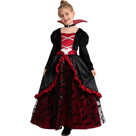 Halloween gotisk vampyrkjole kostume str. 128