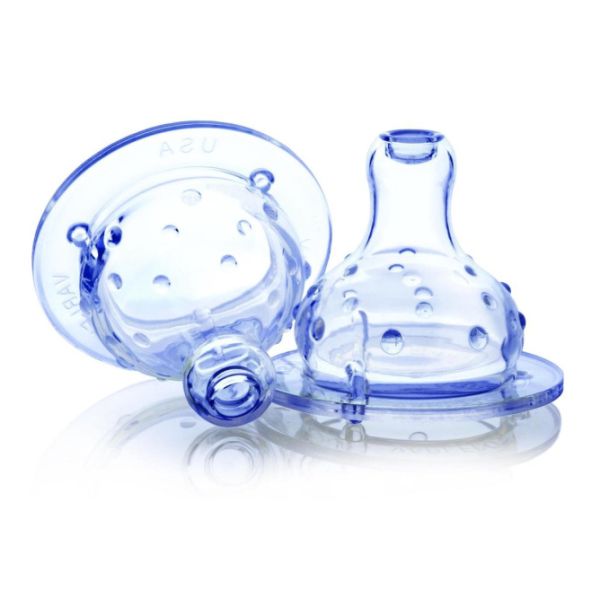 Nuby Speen Vari-Flo Zacht Siliconen Brede Hals Gepatenteerde Antikoliek  4mnd+ 2stuks