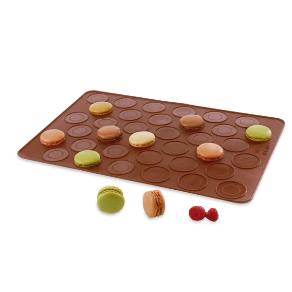 Flexi' Plaque silicone 36 coques macarons Mathon