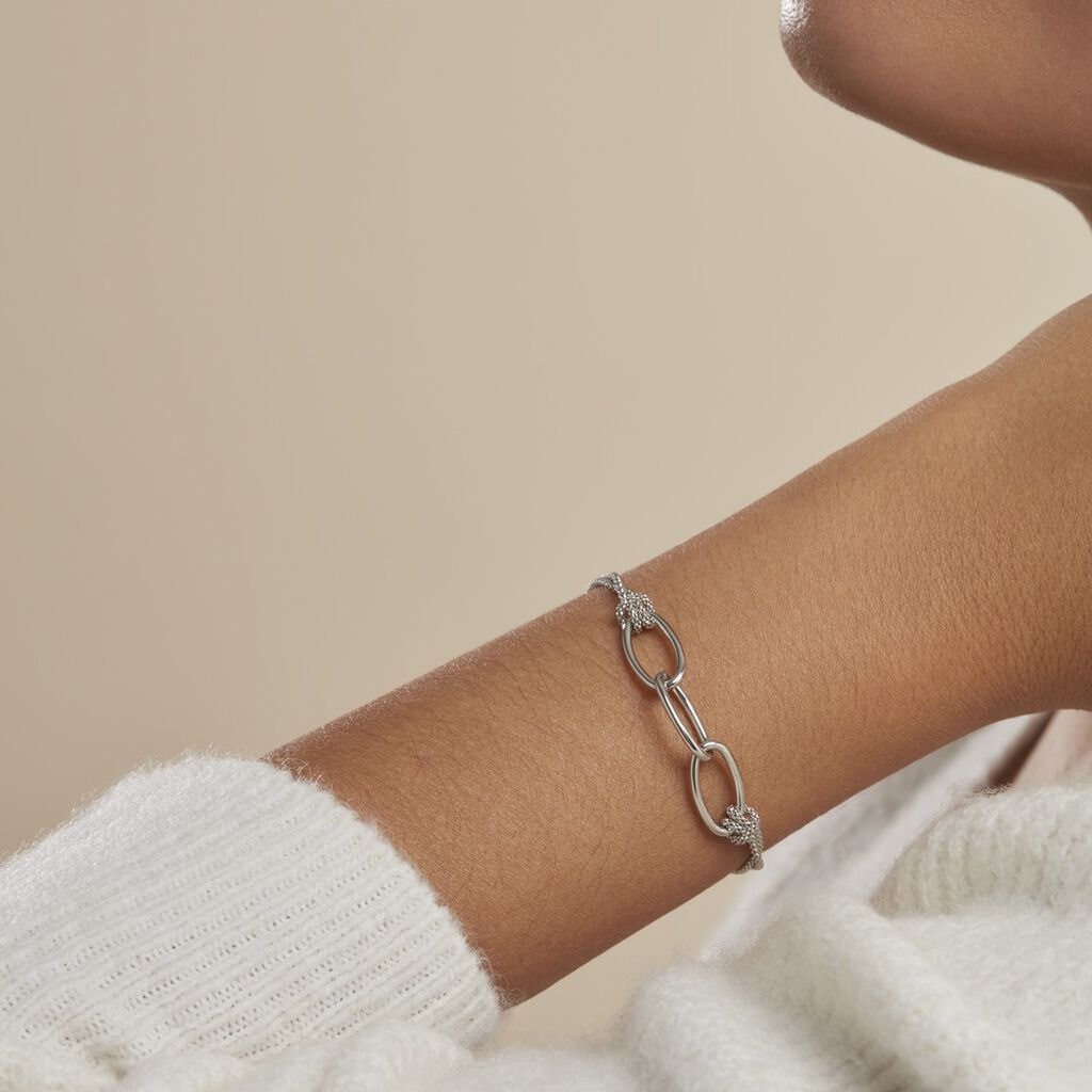 Bracelet Yutan Argent Blanc
