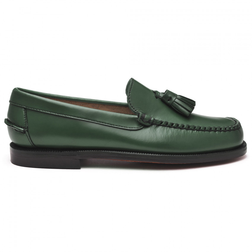 CLASSIC WILL GREEN ARCHIVE MOCASSIN-Mocassin à glands femme en cuir pleine fleur coloris vert