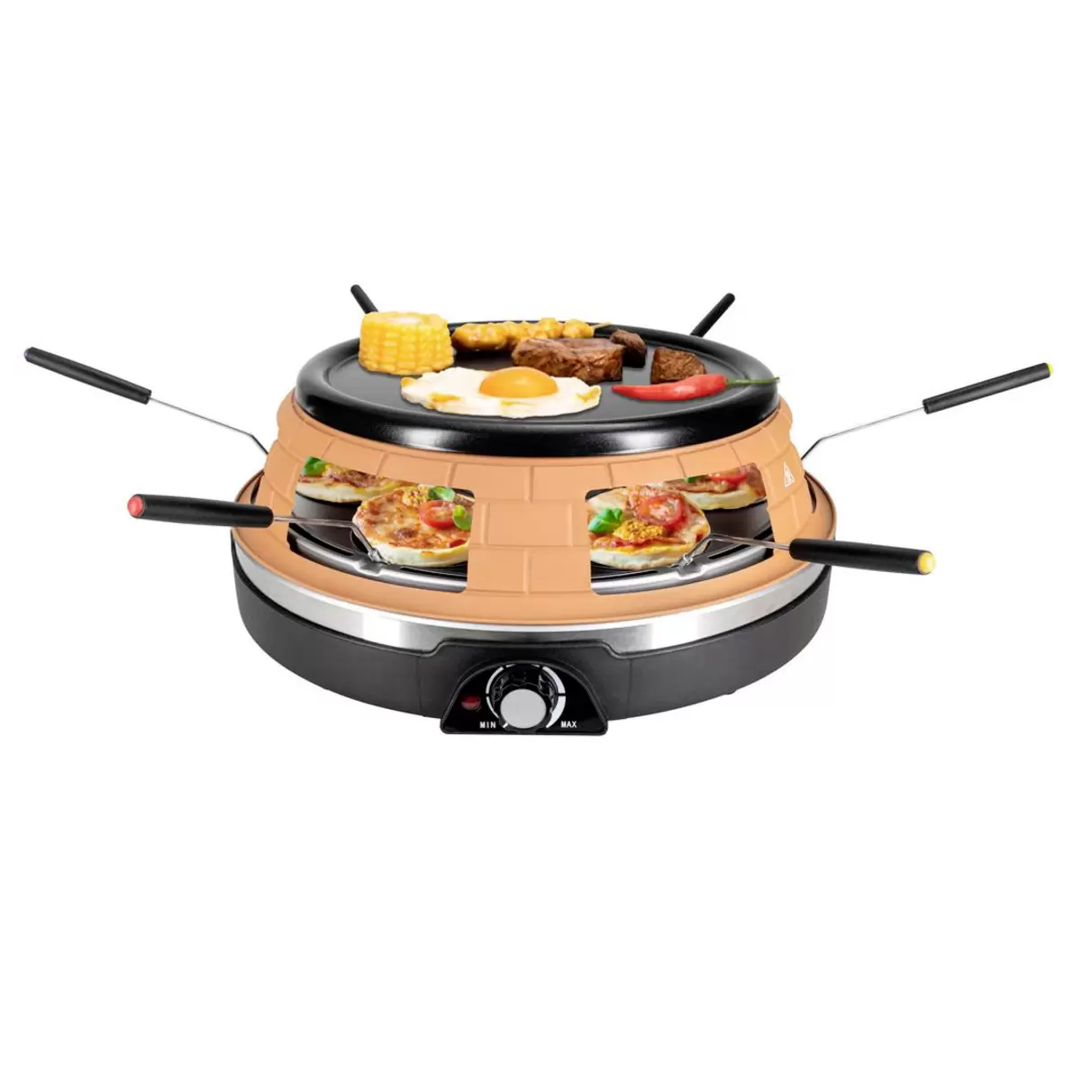 Pizza, Grill und Crêpes-Maker 3in1 Braun