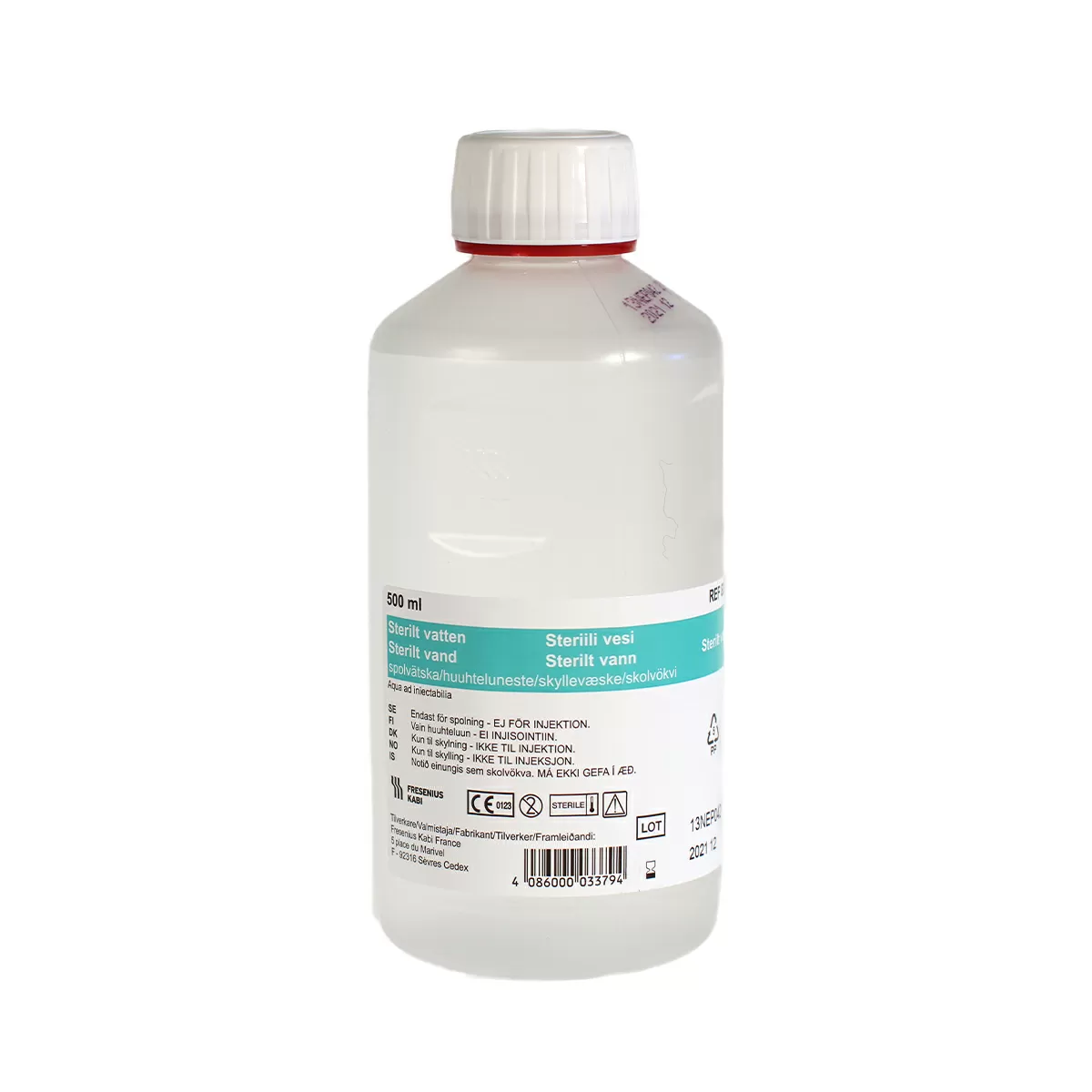 Sterilt vand skyllevæske - 500 ml