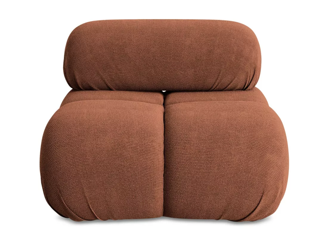Fauteuil en Chenille - terre cuite - LOKUA