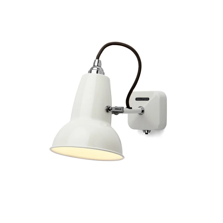 Anglepoise - Original 1227 Mini Wandleuchte, Kabel schwarz, Linen White