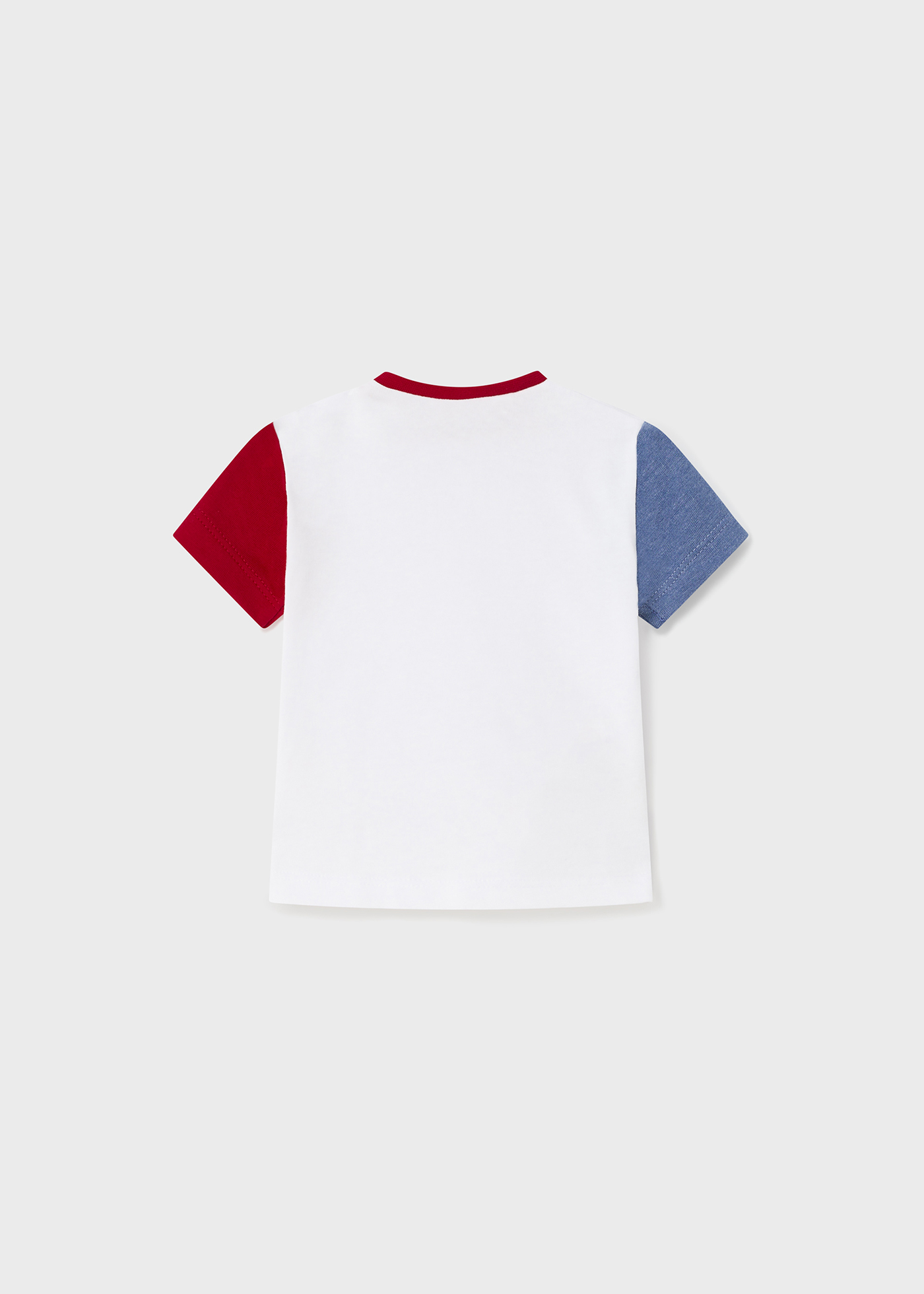 Conjunto de 2 camisetas em algodão sustentável para recém-nascidos.