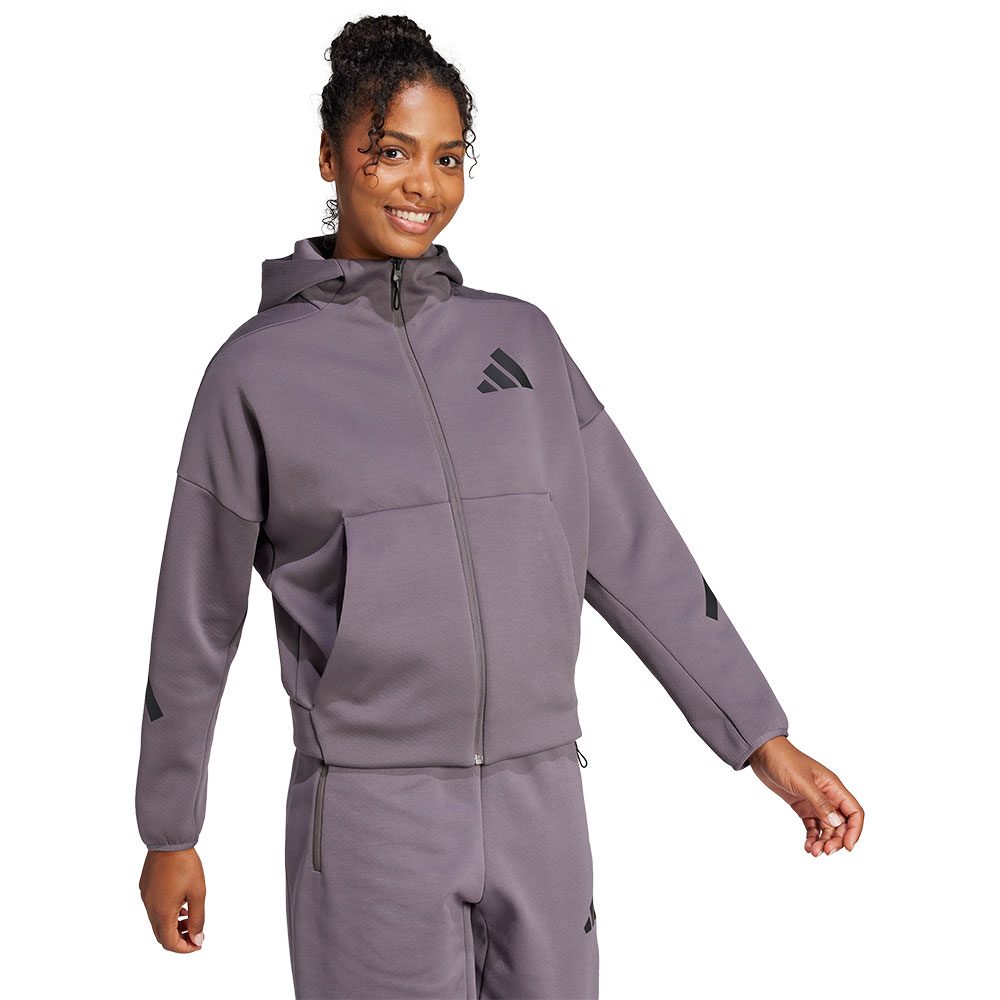 adidas Z.N.E. Zip-Hoodie Damen grey strata