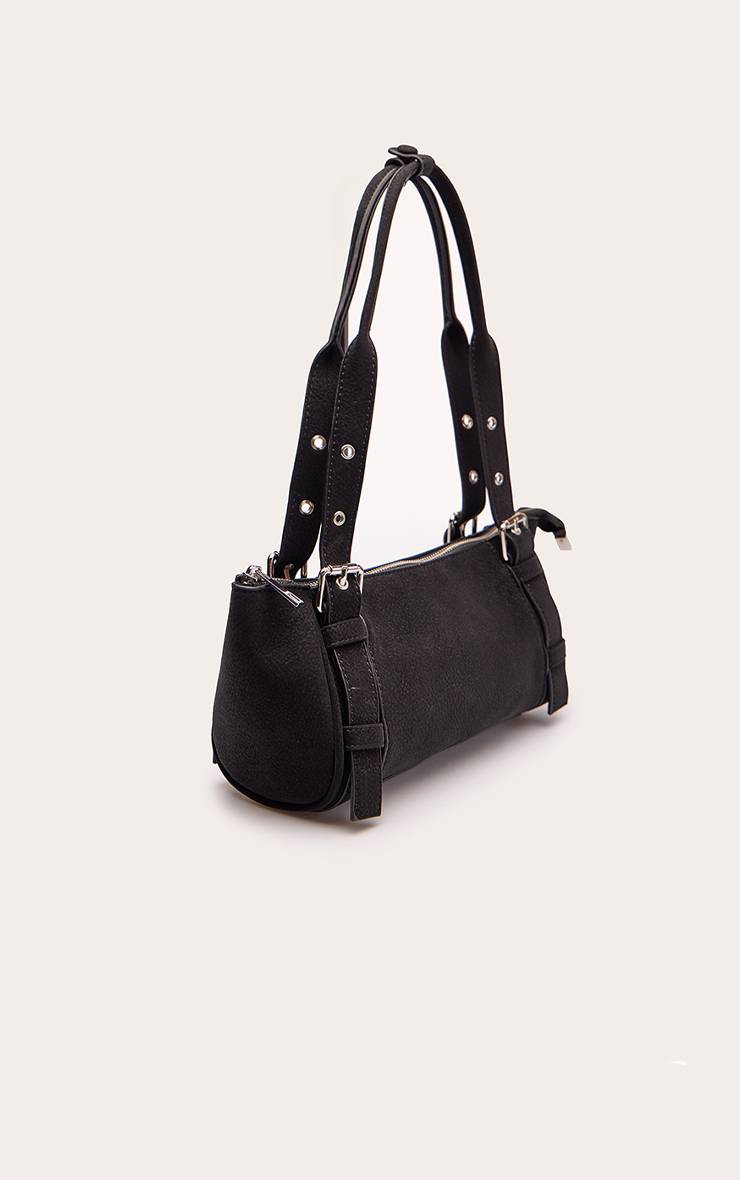 Noir Sac À Bandoulière Avec Détail De Boucles